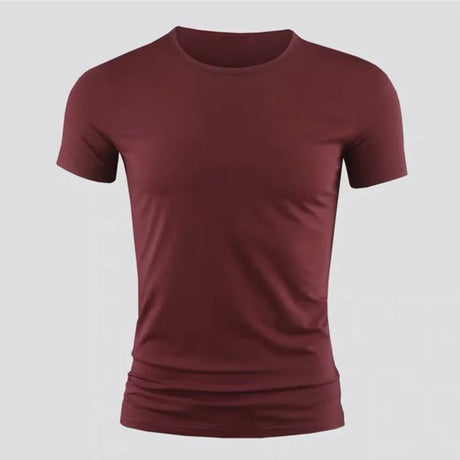 Men's Basic T-shirt Solid Color Short Sleeve Tee Summer Plain Casual Gym Muscle Crew Neck Slim Fit Tops T Shirts Male Clothing