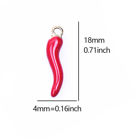 5pcs Stainless Steel Chili Charms Pendant For Jewelry Making Supplies 3 Color Pepper Hot Pepper Charms DIY Earrings Accessories