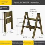 Multifunctional Folding Ladder Aluminum Alloy High Stools Kitchen Load-bearing 300kg Step Ladder Chair Widen 3 Step Ladder