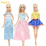 3 Sets Fairy Tale Classic Princess Doll Dresses COSPLAY Party Gown Clothes for Barbie Doll Accessories Kids Dollhouse Toys