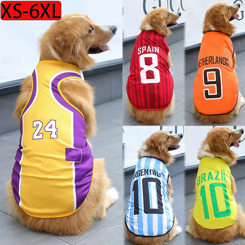 Dog Sport Jersey Pet Clothes for Summer Apparel Puppy Pet Clothes Basketball Clothing Puppy T-Shirts Summer Pet Cat Shirts