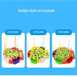 Electric Musical Rotating Fishing Toy Children Board Play Fish Game Outdoor Sports Educational Toys For Boys Girls