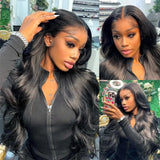 Body Wave 13x6 HD Lace Front Human Hair Wigs Wear And Go Lace Frontal Glueless Human Hair Wig Pre Plucked 4x4  Lace Closure Wig