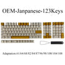 123 Keys PBT Keycap Matcha Green Replaceable DYE-SUB XDA Profile Keycaps For Mechanical Custom Keyboard Suitable For MX Switch