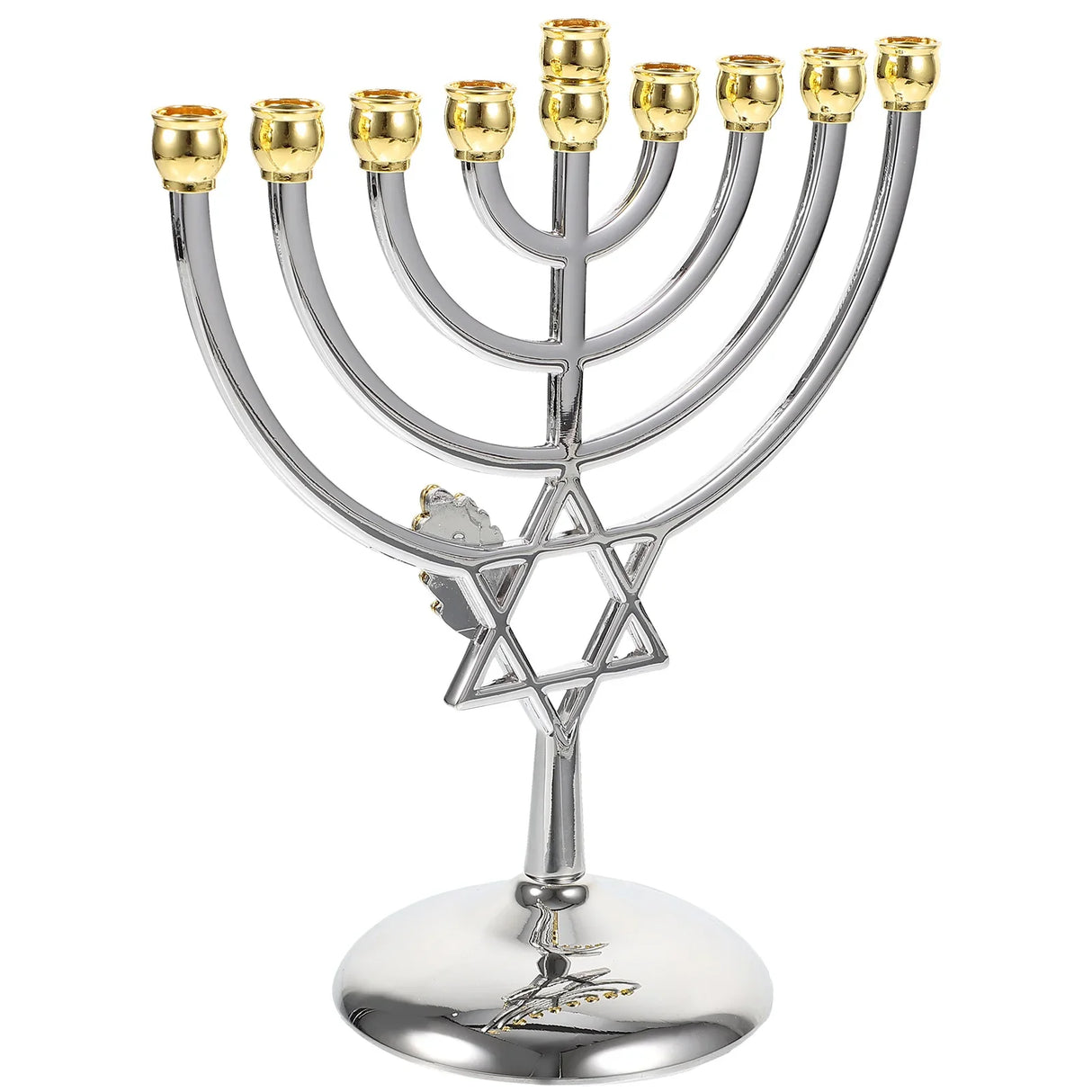 Jewish Candle Holder Branch Candlestick Metal Candle Holder Party Ornament Jewish New Year Nine Headed Candlestick