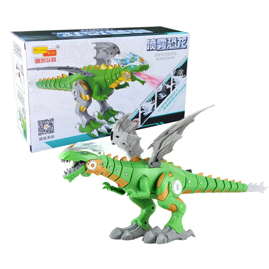 Big Size 47cm Electronic Walking Dinosaur Roaring Flashing Light Robot Educational Game Machine Gift For Children toys