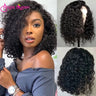 Peruvian Water Wave Human Hair Bob Wigs For Black Women 13x4 Transparent Lace Frontal Wig Short Human Hair Curly 4x4 Closure Wig