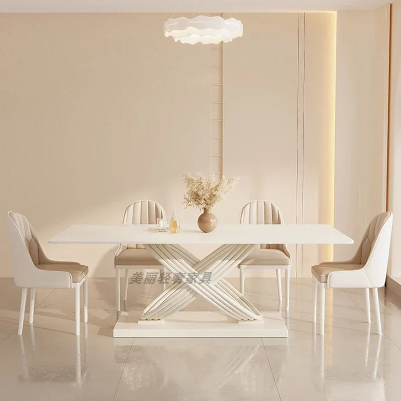 Conference Dining Tables Center Luxury Modern Dining Table Set 4 Chairs Floor Living Room Muebles Para El Hogar Home Furniture