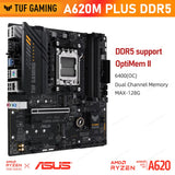 AMD AM5 R5 7600X CPU + ASUS TUF GAMING A620M PLUS Mainboard Suit RAM Kingston DDR5 Memory 6000MHz 32GB Gamer DIY Ryzen Kit New