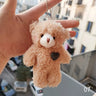 12cm Cute Bear Plush Keyring Pendant Soft Stuffed Plush Keychain Toy Backpack Pendant Birthday Gifts for Children