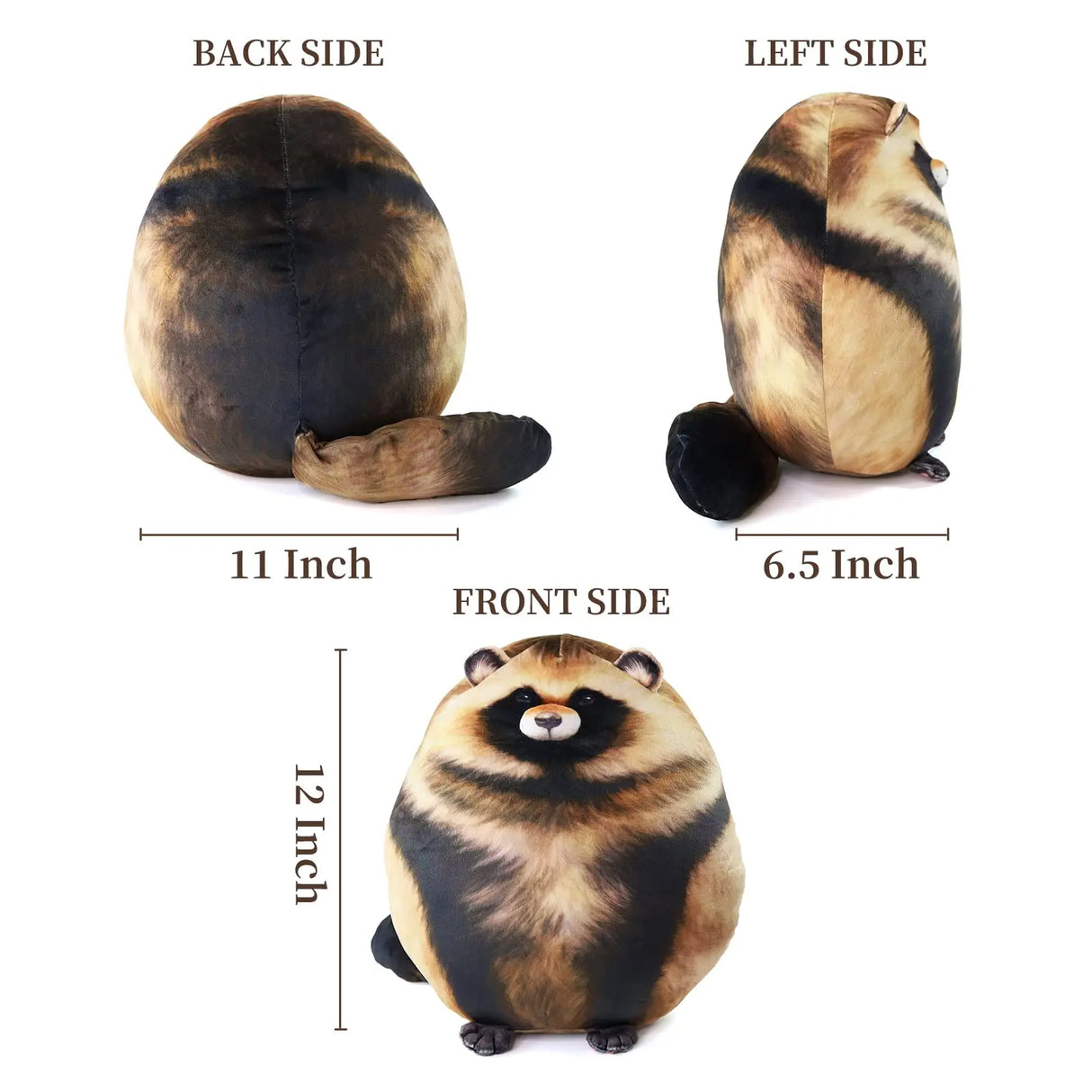 Cute Raccoon Plush Pillow Soft Stuffed Animal Toy for Kids & Gifts