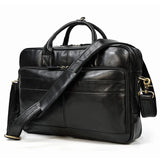 Newsbirds Men Briefcase Business Shoulder Bag Leather Messenger s Computer Laptop Handbag Men's Travel s 15" Male