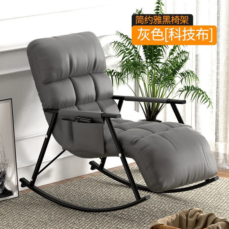 Recliner Nordic Lazy Sofas Rocking Chairs Living Room Furniture Foldable Sofa Bed Modern Balcony Bedroom Relaxing Lounge Chairs