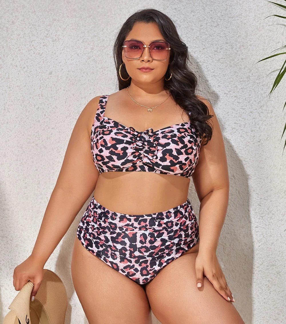 2022 Push Up Bikinis Set Women Swimwear Plus Size High Waist Swimsuit Larges Big Plussize Swimming Suits Bathing Beachwear New