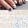 12pcs Hedgehog Animal Nail Water Stickers Pine Cones Gold Fall Design Watercolor Winter Manicure Transfer Sliders JIBN1681-1692