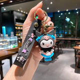 Wholesale Kawaii Sanrio Kuromi Keychain Pvc Doll Key Chain Cartoon Anime Cinnamoroll Bag Pendant Car Keyring Accessories Gift