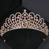 Pink Crystal Tiaras And Crowns Rhinestone Prom Diadem Crown For Women Bridal Wedding Hair Accessories Jewelry Crown Tiara Gift