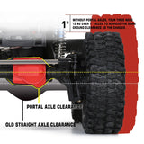 AUSTARHOBBY Metal Front and Rear Portal Axles for RC Traxxas TRX4 1/10 Rock Crawler Car Replace Upgrades Parts