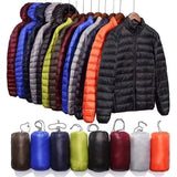 Autumn Winter Light Down Jacket Men's Fashion Hooded Short Ultra-thin Lightweight Youth Slim Coat Down Jackets 2023