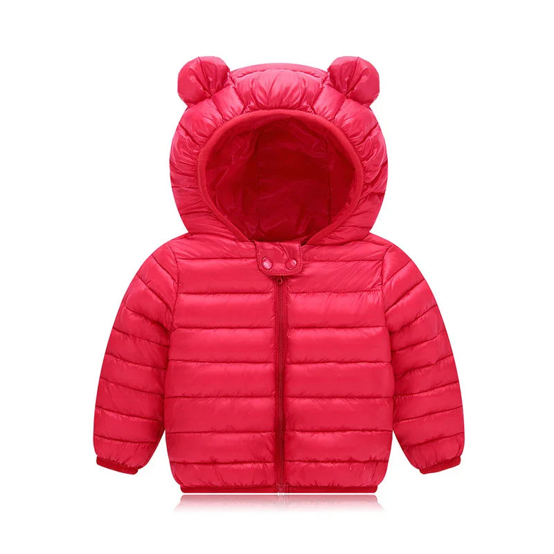 Better versatile Winter jacket boys and girls sweet cartoon print hooded warm coat 0-7 year old Bebe fashion children's clothing