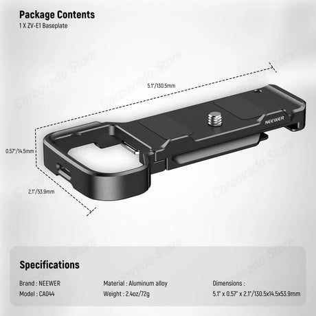 NEEWER CA044 Baseplate For Sony ZV-E1 Full Access & Easy Battery Replacement More Accessory Mounting Points Quick Switch