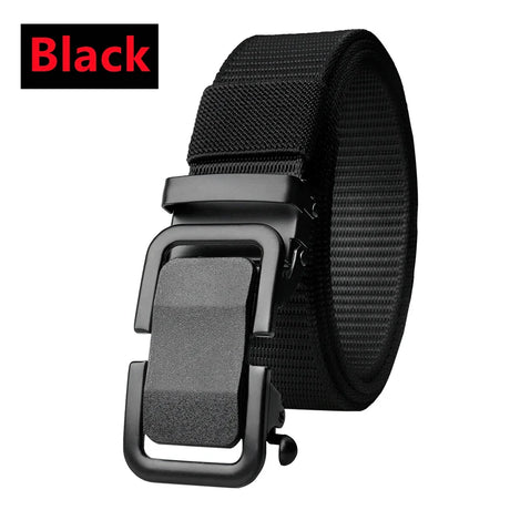 New Nylon Automatic Buckle Men Belt Outdoor Tooling Jeans Solid Color Canvas Waistband High Quality Casual Tactical Belt for Men