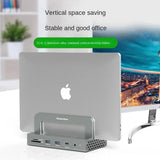 11 In 1 Aluminum Alloy Notebook Vertical Docking Station 4K 60Hz Hdmi-Compatible Type-C Usb 3.0 Adapter Pd 100W for Macbook Pro