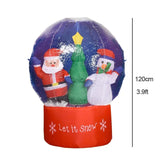 Christmas Inflatable Decoration Santa Claus Snowman Hot Air Balloon LED Lighted Snowing Inflatable Toy New Year Xmas Party Decor