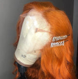 Ginger Orange 13x6 HD Lace Front Wigs Human Hair Bone Body Wave 13x4 Human Hair Lace Frontal Wigs Transparent Lace Wig For Women