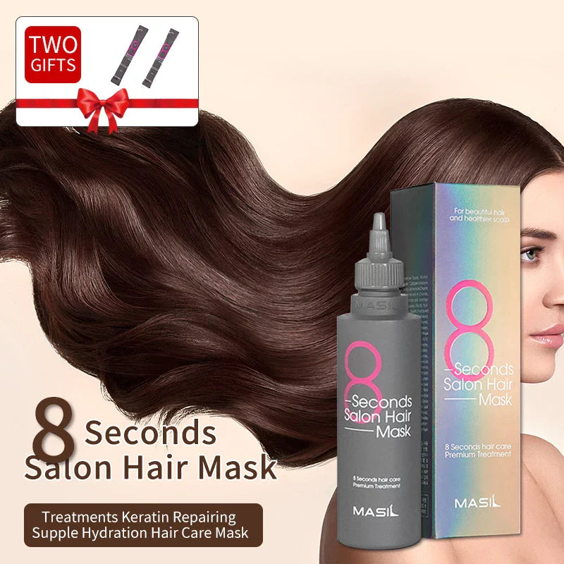 Korean 8 Seconds Salon Hair Mask Masil Hair Restoration Premium Treatments Keratin Repairing Supple Hydration Hair Care Mask