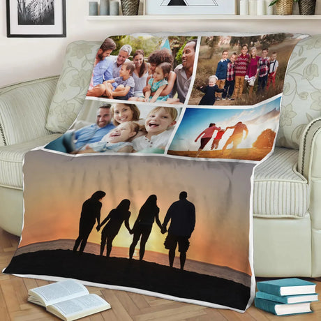 Custom Flannel Throw Blanket Personalized Photo Fleece Blankets Sofa Christmas Gift Customized DIY Print on Demand Dropshipping