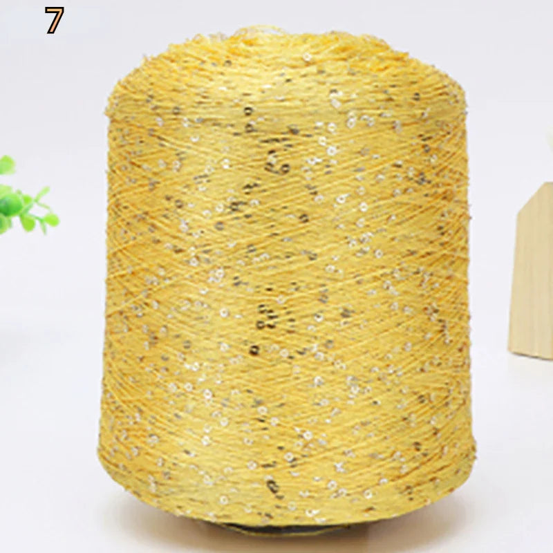 500G Glitter FancyYarn Sequin  Hand Crochet Thread Knitting Clothes Needleworkyarn With Sequins Knitting Yarn Needlework Sequins