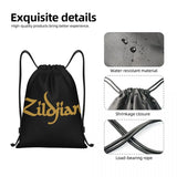 Zildjian Logo Bag Drawstring Backpack Sports Gym Sackpack String Bag for Yoga