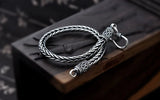 BOCAI S925 Sterling Silver Bracelet for Men and Women Simple S-Buckle 4mm 5mm 6mm Woven-Chain Personality Pure Argentum Jewelry