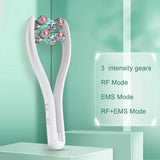 EMS Face Lifting Roller RF Double Chin V Face Shaped Facial Massager Jaw Cheek Thin Slimming Facial Lift Up Belt Skin Care Tool