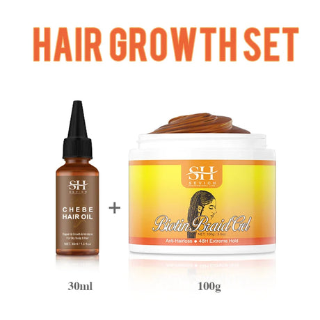 Fast Hair Growth set Traction Alopecia Styling Braiding Gel Chebe Hair Mask Anti Hair Break Hair Strengthener Hair Loss Treatmen