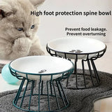 Water Cats Ceramic Stand Accessories Doggie Bowl Outdoor Feeding Pet Treats Drinking Raised Supplies for &amp.dogs Cat Food