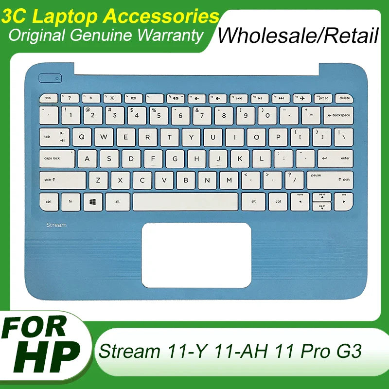 Original New for HP Stream 11-Y 11-AH 11 Pro G3  902956-001 Top Case Replacment Keyboard Laptop Palmrest Upper Cover US Korean