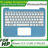 Original New for HP Stream 11-Y 11-AH 11 Pro G3  902956-001 Top Case Replacment Keyboard Laptop Palmrest Upper Cover US Korean