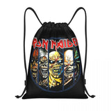 Heavy Metal Maidens Pirate Iron Drawstring Backpack Women Men Sport Gym Sackpack Foldable Training Bag Sack