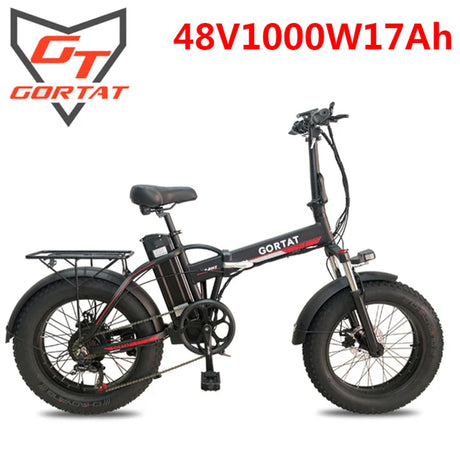 Electric Bicycle 20 Inch 1500W 48V 18Ah Folding E-Bike Fat Tire Beach Cruiser Electric Motorcycle Lithium Battery Bicicleta