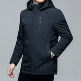 Men's Black Padded Oversized Jacket Oversize Plus Velvet Thick 2024 Casual Down Parkas Coat Brand Keep Warm Winter Parkas