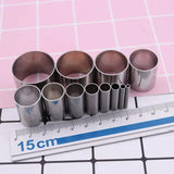 Stainless Steel Round Polymer Clay Cutting Mould Soft Clay Circle Cutter Tools Pottery Ceramic Cutting Mould 12Pcs/Set