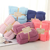 Soft and Absorbent Bath Towel Set Elegant Handkerchief Towels with Lucky Grid Pattern  Handkerchief Cotton