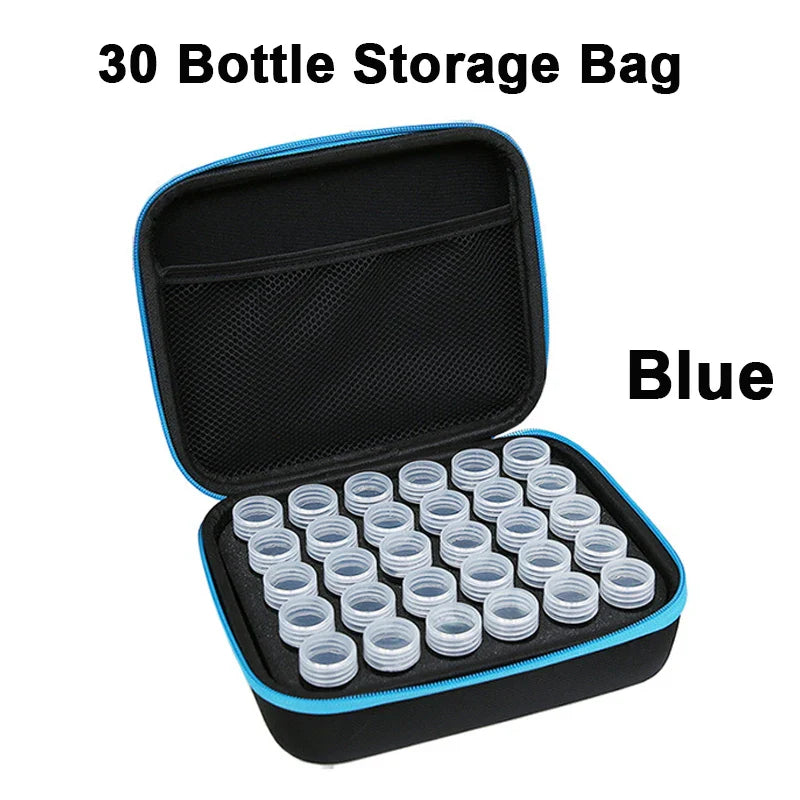 30 Bottles Storage Bag 5D Diamond Painting Accessories Tools Storage Box Carry Case Diamant Painting Tools Container Bag