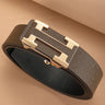 3.4cm Wide Automatic Metal Buckle Belt For Men Genuine Leather Waistband High Quality luxury Brand Casual Cowskin Ceinture Homme