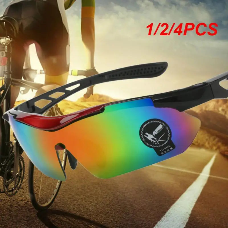 1/2/4PCS Outdoor Men Cycling Sunglasses Road Mountain Riding Protection Sports Glasses Goggles Eyewear MTB Bike Sun