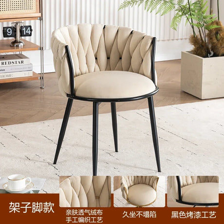 Adjustable Swivel Makeup Chair Living Room Dining Chair Bedroom Dressing Table Rotating Backrest Makeup Chairs Manicure Stools