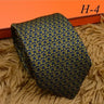 2024 new H Family 100% Silk Tie Creative Stripe Gift for Work Wedding 8cm Suit Accessories necktie  bowties  collared shirt