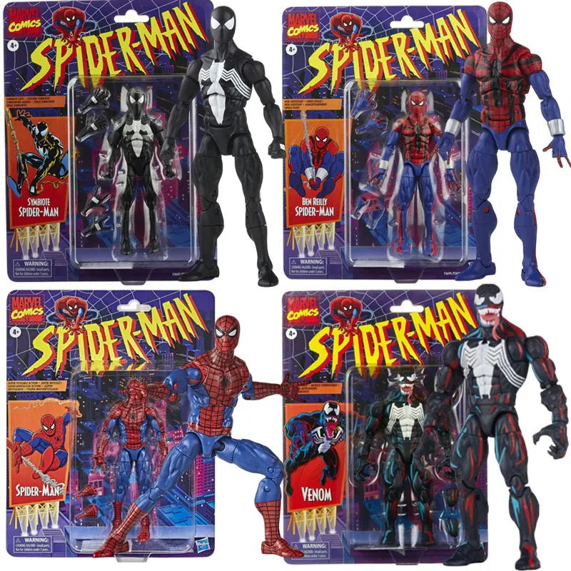 Hasbro Spider Man Marvel legends Venom Deadpool Action Figure Toys Change Face Statue Model Doll Collectible kids for Toy Gift